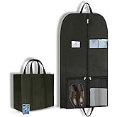 Heavy Duty Clothing Storage Garment Bags, Large Hanging Suit Bags for Travel, Zippered Breathable Garment Bags for Long Dresses and Suits, Travel Garment Bag for Hanging Clothes