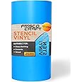 Frisco Craft Stencil Vinyl - Compatible Stencil Vinyl for Most Cutters - Blue Removable Sheet - Professional Grade, Easy to use, No Residue, Multi-Purpose (12” x 10ft)
