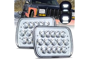 BAOLICY 5x7 H6054 LED Headlights Rectangular DOT Approved 7x6 H5054 H6052 6053 Hi/Low Sealed Beam Headlights 2PCS 45W for XJ 