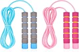 Flintronic Skipping Ropes for Children 2 Pack Adjustable 260 cm Blue Pink view 8
