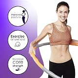 Just Be Weighted Hula Hoop 1.4kg Purple Grey Fitness Hoop for Adults view 3