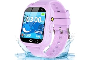 Phyulls Kids Waterproof Smart Watch Gifts for Girls Age 5-12, 26 Games HD Touchscreen Kids Watches with Video Alarm Camera Music Flashlight 12/24 hr Educational Toys Birthday Gift Ages 6 7 8 9 10