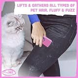 CarPet Pet Hair Remover Pink - Removes Dog Cat Hair from Clothing Car Interiors view 5