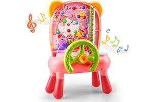 JONEG Girl Toys for 8 9 10 11 12 Years Old Boy Girl, Arcade Machines for Home, Toys for Girls 8-10, Pinball Machine for Kids, Mini Arcade Machine, Girl Toy 7-8 Years Old, Toy for 7 8 9 10 11 12, Pink