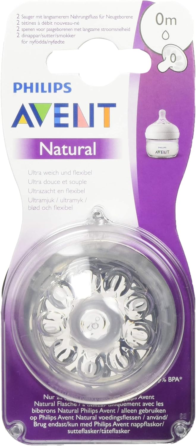 Philips Avent Scf040 27 Lot De 2 Tetines Natural Debit Nouveau Ne 0 Mois Amazon Fr Bebes Puericulture