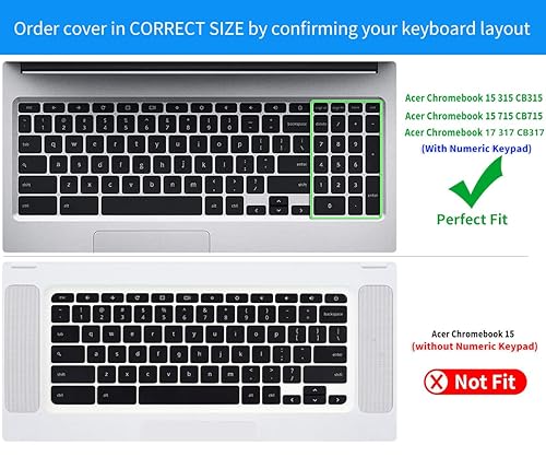 Colorful Keyboard Cover Skin for Acer Chromebook 15 315 CB315 715