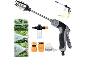 Pressure Washer Gun Kit, Pressure Water Jet, Steel Power High-Pressure Cleaner for Every Garden Hose for 1/2" Pipe, with 360°