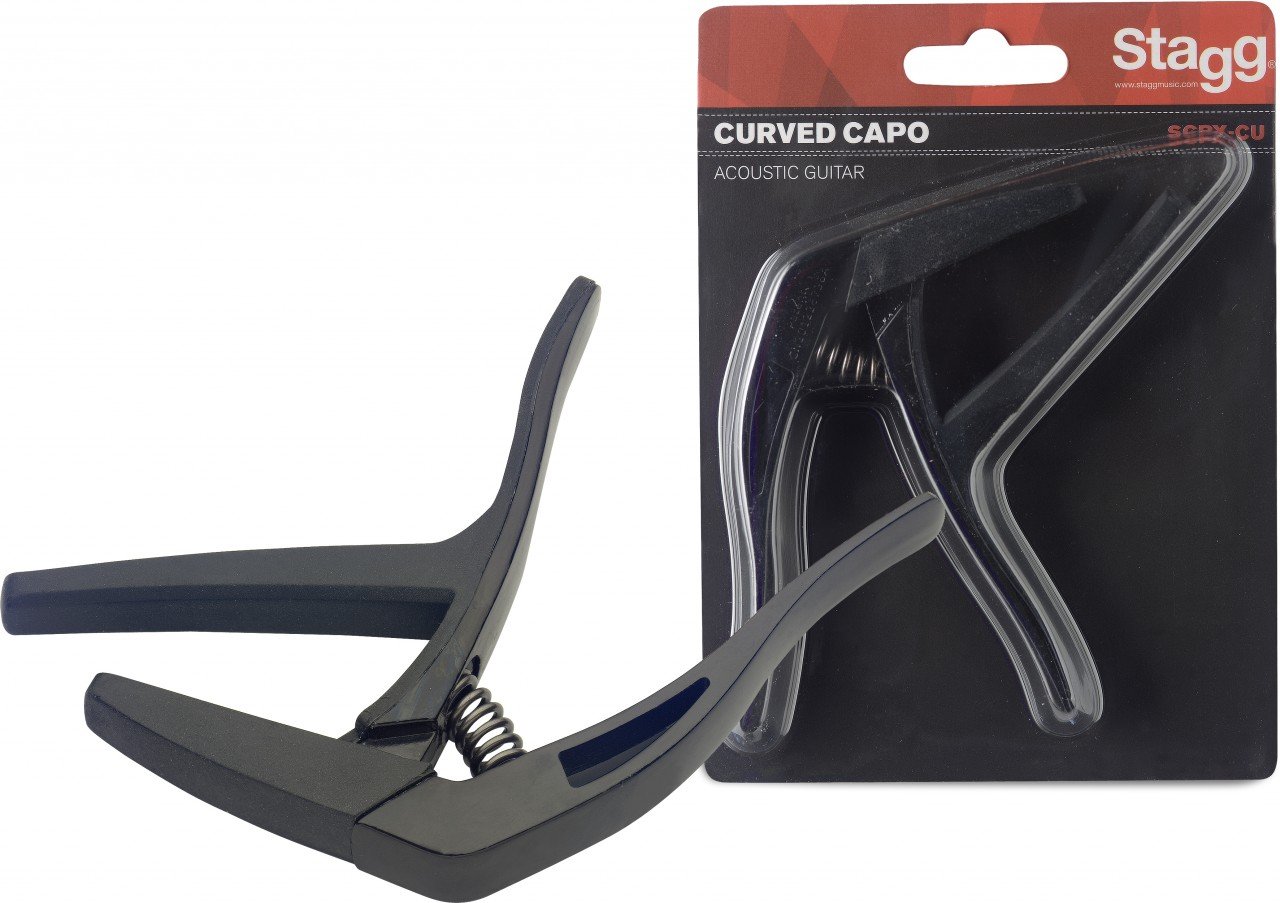 Stagg SCPX-CU BK Curved Trigger Capo - Black