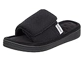 isotoner Women's Indoor/Outdoor Adjustable Diamond Microterry Slide Slipper With Memory Foam Comfort