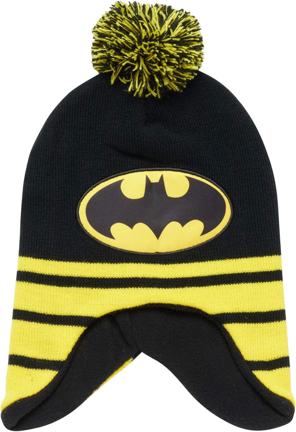 DC Comics Boys Batman Winter Hat and 2 Pack Gloves or Mittens Set (Toddler/Little Boys): Clothing