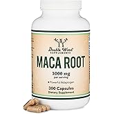 Maca Root Capsules for Women and Men, 300 Count (1,000mg of Black, Red, Yellow Maca Powder per Serving) Grown in Peru (for Energy, Performance, Motivation) by Double Wood
