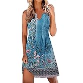 Disamer Womens Summer Dresses 2026 Sundresses Vacation Spring Outfits Floral Pleated Beach Swimsuit Coverups Sun Dress