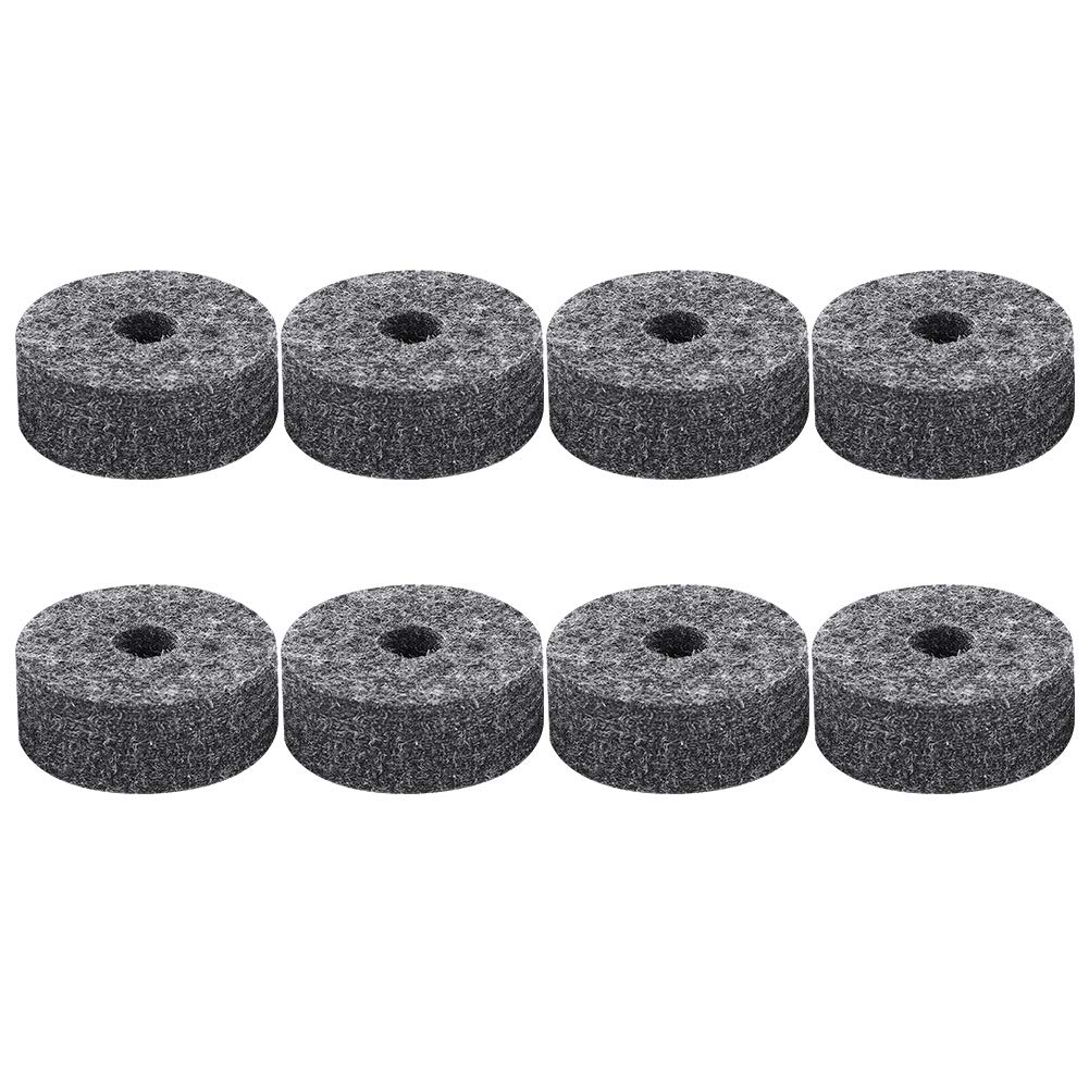 Cymbal Washer, RiToEasysports 8 Pcs Drum Cymbal Felt Pads Set Replacement Parts Gray Accessory Musical Instrument Accessories