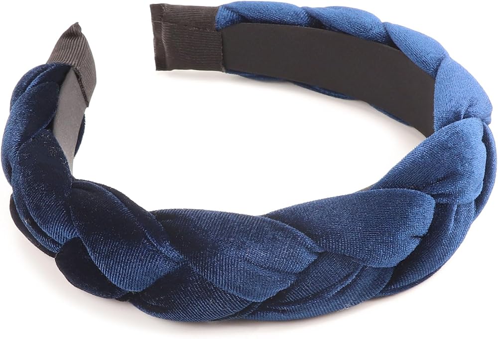DRESHOW Velvet Braided Headbands for Women Criss Cross Elastic Hair Hoop