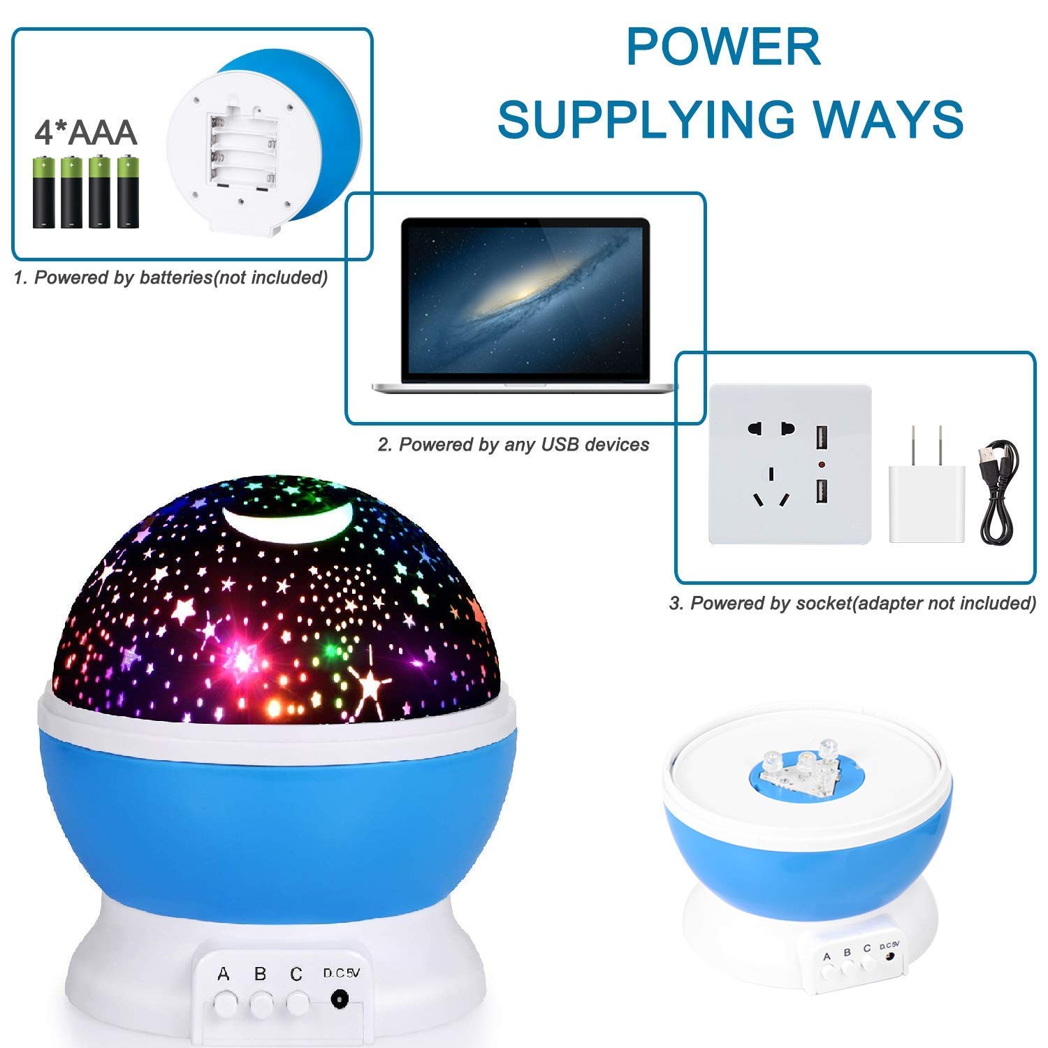 rotating star projector baby