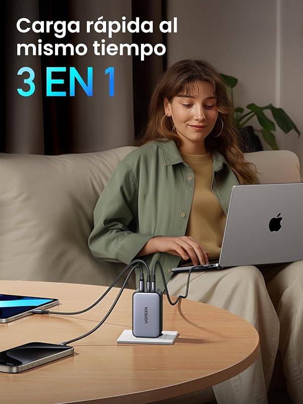 Nexode 100W Cargador USB C Carga Rápida Múltiple Tipo C GAN