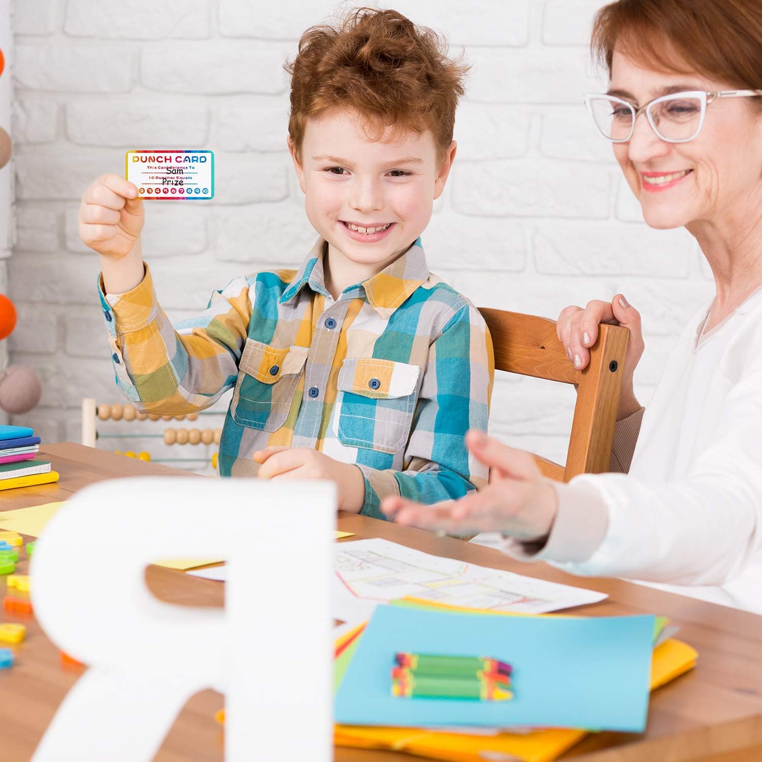 Punch Cards Incentive Reward Cards, Classroom Kids Rewards for Teachers Students Customer Supplies, Business Kids Behavior Students (300 Pieces) : Office Products