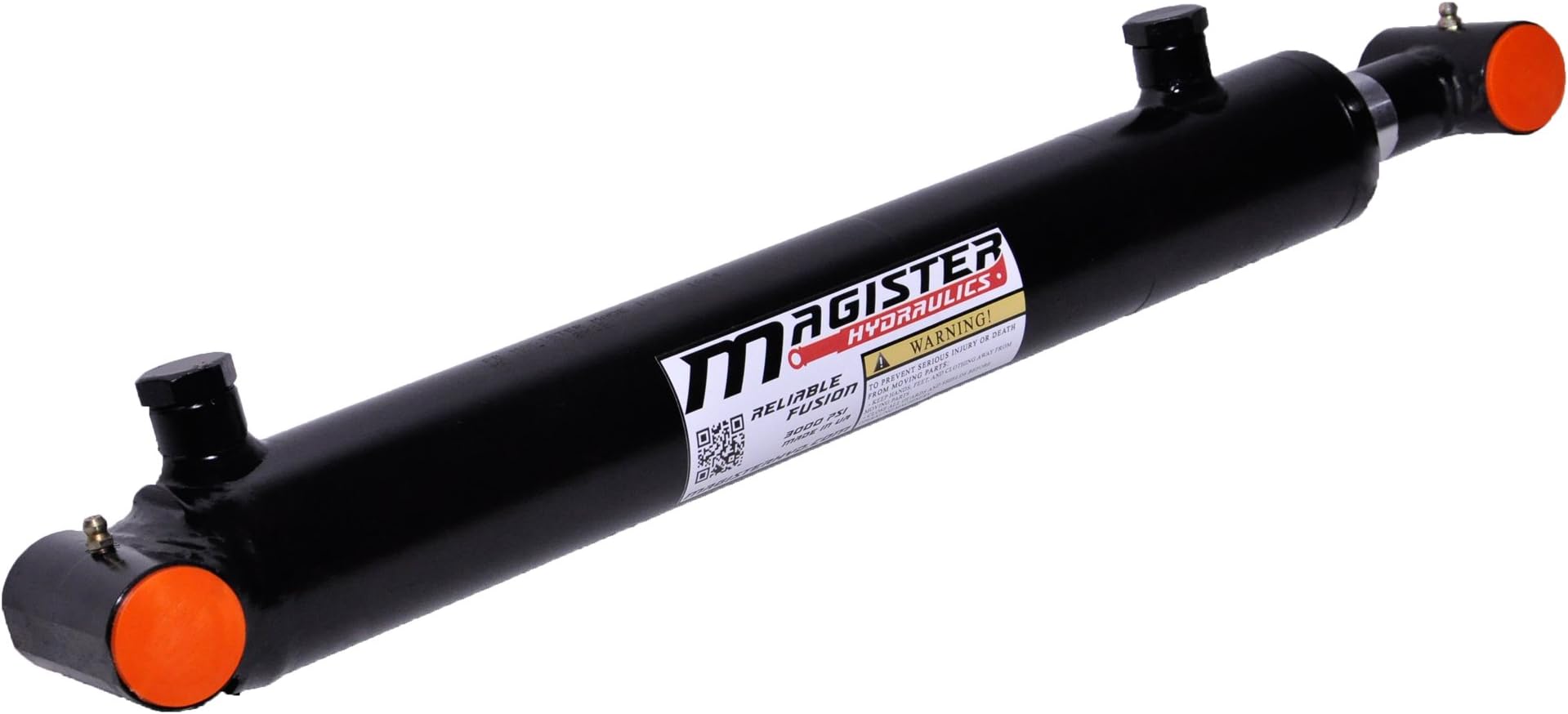 Magister Hydraulics Double Acting Hydraulic Cylinder - Cross Tube Hydraulic Cylinder 2" Bore 10" Stroke - UniversalHydraulic Cylinders (2x10)