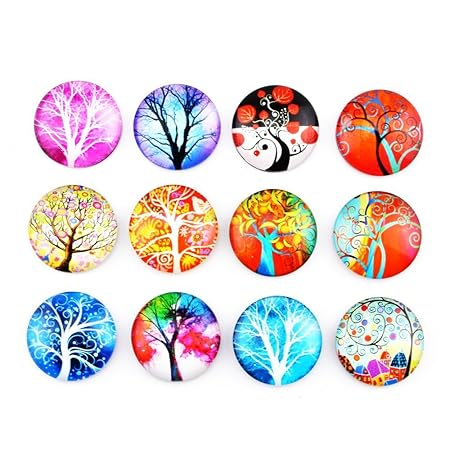Abstracto Árbol imanes para nevera, Imanes de nevera 12 piezas ...