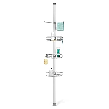 Simplehuman Adjustable Tension Shower Caddy Stainless Steel And