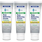 Globe Lidocaine 4% Pain Relieving Cream, Maximum Strength, 3 Pack, 3 oz | Numbing Relief, Unscented, Compare to the Brand Name Lidocaine Plus Pain Relieving Cream