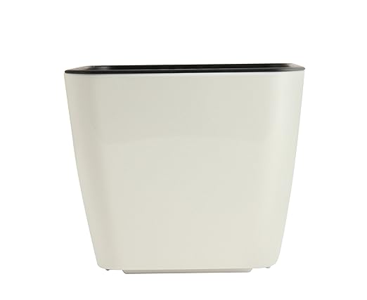 Divine Tree Small White Color Self Watering Planter Pot for Indoor Flowering Plants(10 x 09 cm)