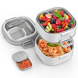 PEDECO Double Layer Kid Bento Box,removable lunch