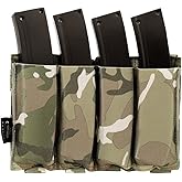 KRYDEX Quad Open Top SMG Magazine Pouches MOLLE MP5/ MP7 / Kriss Mag Pouch