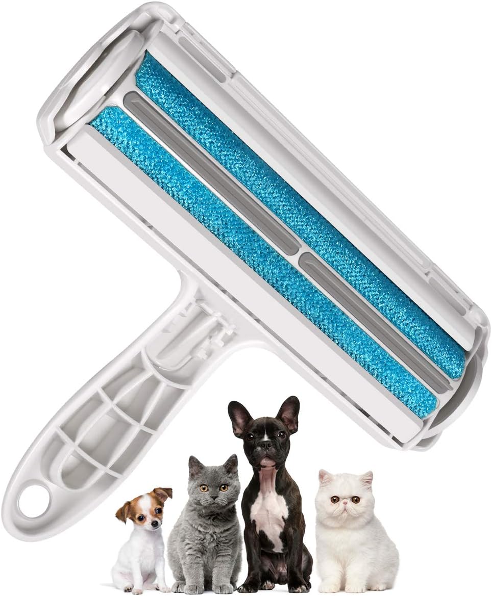 Amazon Com Pet Hair Remover Roller Lint Roller For Pet Hair Self Cleaning Dog Cat Hair Remover Remove Dog Cat Hair From Furniture Carpets Bedding Clothing And More