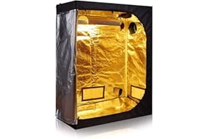 CDMALL 48''x24''x72'' 600D High-Reflective Mylar Indoor Grow Tent w/Removable Floor Tray for Hydroponics Indoor Plant Growing