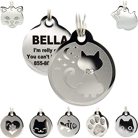 cat id tag engraved