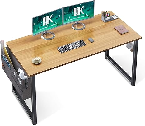 Home Office Desks Work Desk With A Storage Bag And Headphone Hook Computer Writing Desk 47 Inch Sturdy Home Office Table Teak Home Kitchen