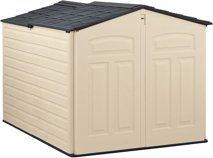 rubbermaid outdoor slide-lid storage shed, 96 cu. ft