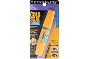 Maybelline Volum' Express Colossal Waterproof Mascara Makeup, Volumizing, Glam Black, 1 Count
