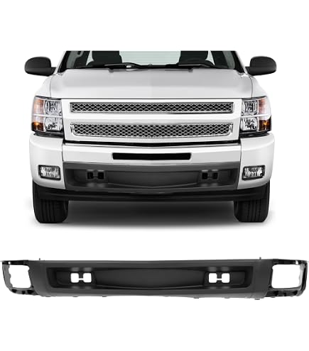 Front Bumper Lower Valance + Extension Set For 2011-2014 Chevy Silverado 2500HD 3500HD – Textured Black Plastic