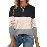 ZEAGOO Womens Sweaters Long Sleeve Tops Crew Neck Knit Pullover Sweaters Fall Fashion 2026 Dressy Casual Basic Clothes