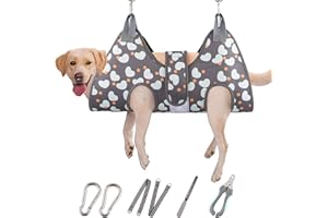 ATESON Dog Grooming Hammock for Medium/Large Dogs with Nail Clippers/Nail Trimmers, Dog Grooming Harness for Nail Trimming, Pet Grooming Sling Helper