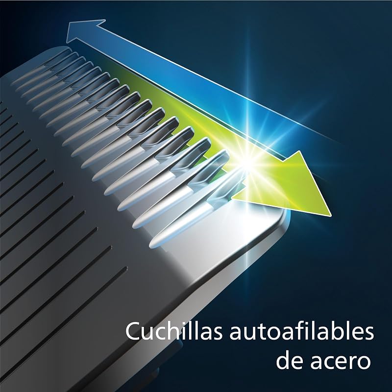 Recortadora de Barba Serie 3000 Para Hombres, 20 Posiciones de Longitud, Lift & Trim, Con Recortador de Precisión. 90 minutos de autonomia, Inalambrico,, BT3238/15, Azul Metal — foto 4 de 6