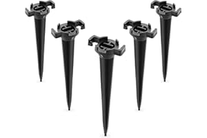 HLO LIGHTING Holiday Lighting Outlet Christmas Light Stakes | Universal 5-Inch Outdoor Light Stakes For C9 or C7 Light Sockets | Improved Break-Resistant Design | For Use On Lawn or Pathway | Pack of 100