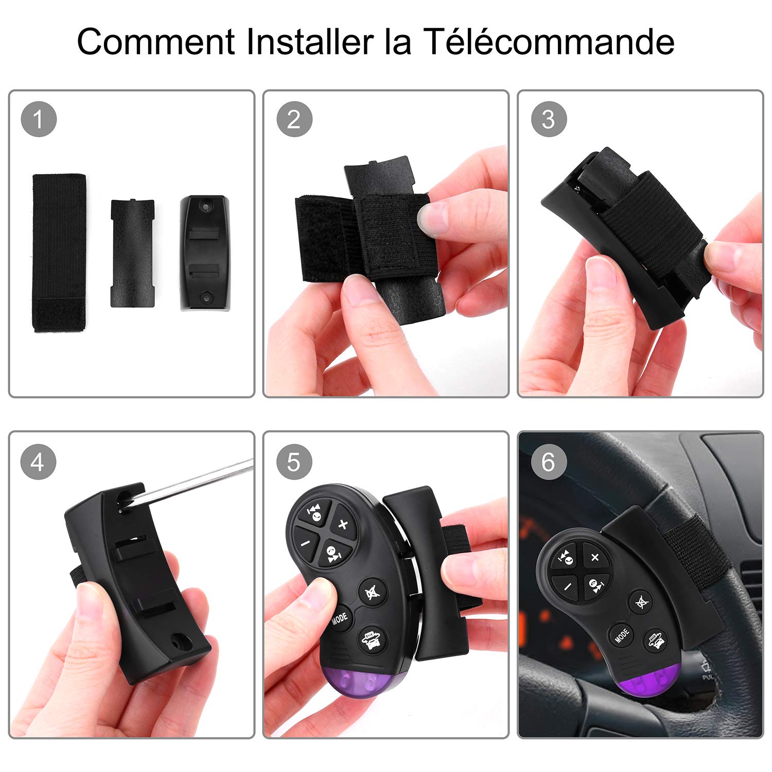 Autoradio Bluetooth, CENXINY 1 DIN Radio Voiture Récepteur avec Lecteur MP3 WMA FM Télécommande, Deux USB Port,Main Libre Stéréo 4 x 65W Soutien iOS, Android