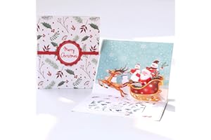 Paper Spiritz Santa Ride Pop Up Christmas Cards For Wife Her 3D Cards Birthday with Envelope
