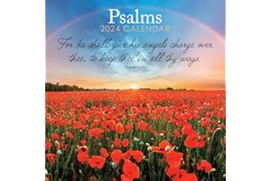 ROCHLI 2024 Psalms/Bible Verses Square Hanging Wall Calendar - No Plastic - 12" x 12" Planner, Motivational, Spiritual, Organizer, Home, Family, Schedule, Agenda, Gift