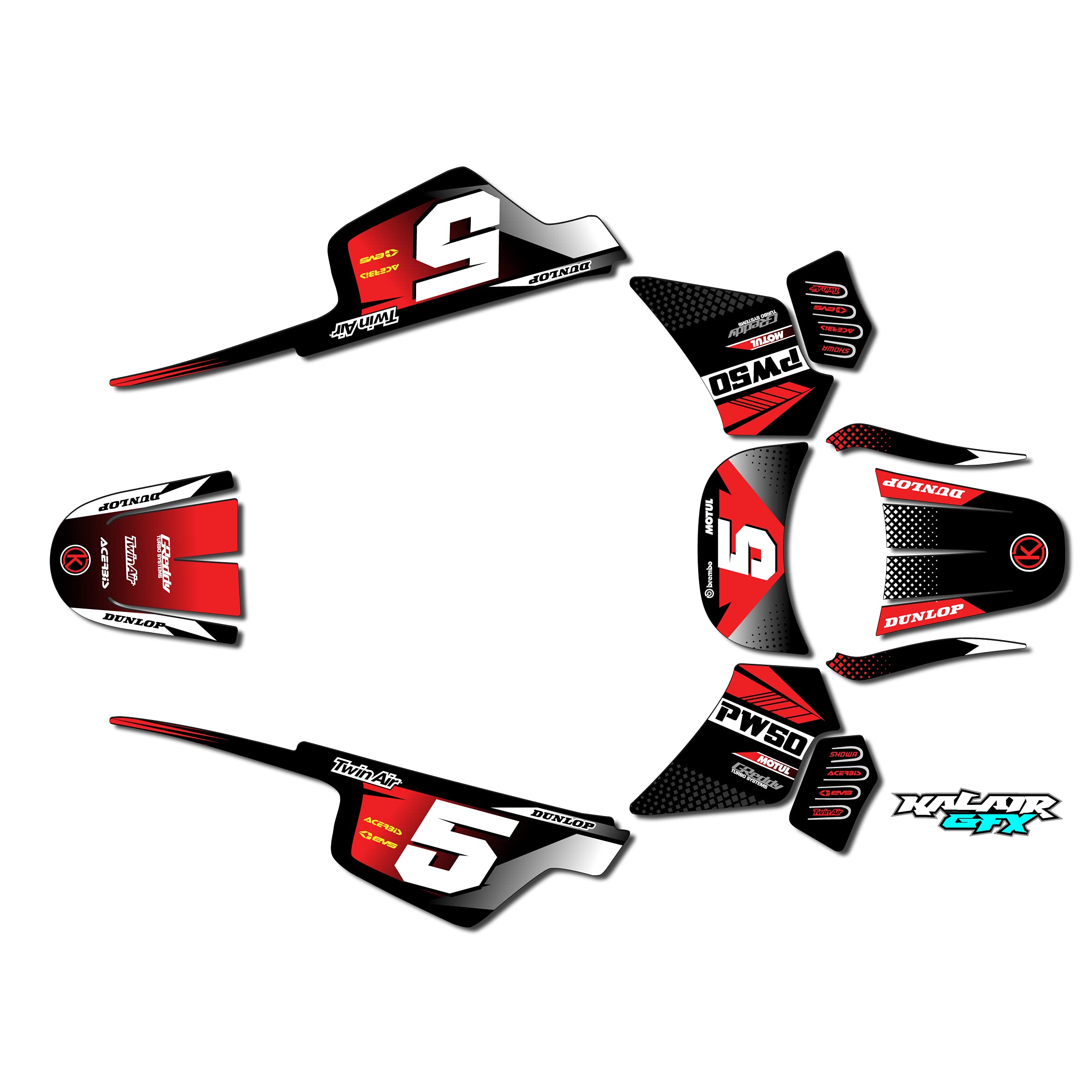 Kalair GFX Graphics Kit for Yamaha PW50
