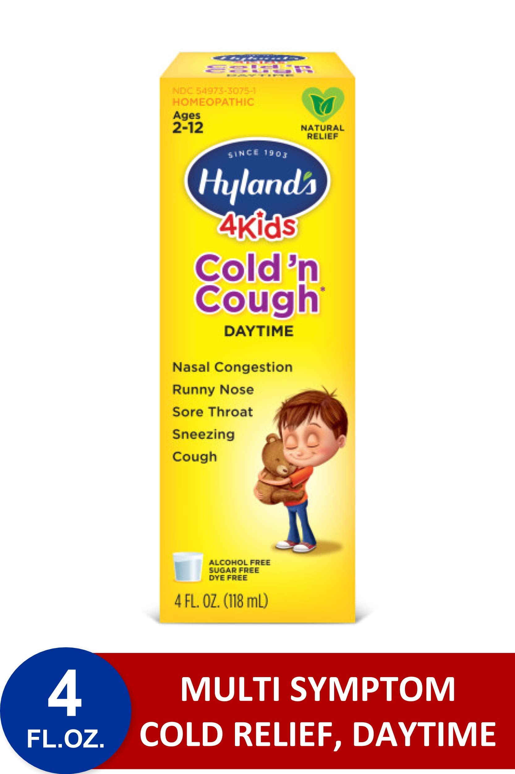 Hyland's Cold and Cough 4 Kids, Cough Syrup Medicine for Kids