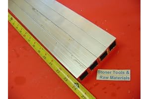 STONER METALS 4 Pieces 1"x 1"x 1/8" Wall x 24" Long Aluminum Square Tube 6063 T52 1.0" OD x .745" ID
