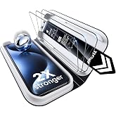 ESR 3 Pack for iPhone 15 Pro Screen Protector, Classic | Easy One-Pull Installation, 2X Impact Absorption, 9H Tempered Glass, Full-Coverage Protection, UltraFit Tray, Bubble-Free