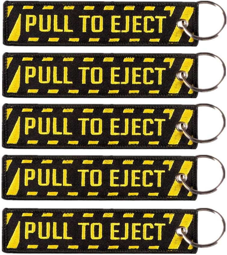 5 Pack Pull To Eject Embroidered Key Chain Cruise Luggage Tag Traveler Pilot Cabin Crew Baggage Tag