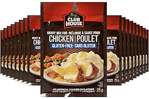 Club House, Dry Sauce/Seasoning/Marinade Mix, Chicken Gravy, Gluten-Free, 25g, Case Pack 18 Count