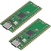 2Pcs RP2040 Dual-Core Cortex M0+ Processor for Raspberry Pi Pico Development Board 2MB Flash Supports C/C++/Python SPI/I2C/UART Interfaces
