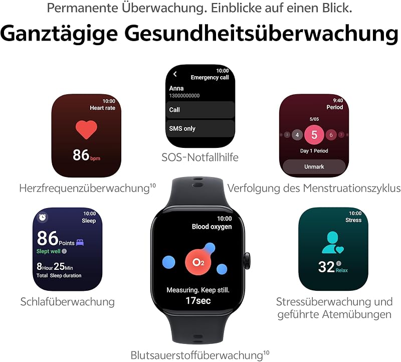 Watch GT2 Smartwatch mit Bluetooth-Anruffunktion, Padel- und Tennisprofimodus, NFC-Zugangskarte, über 100 Sportmodi, 25 Tage Akkulaufzeit, 2,07-Zoll-Display, GPS, Herzfrequenz- und SpO2-Messung